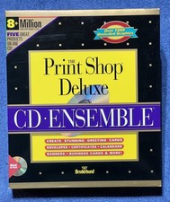The Print Shop Deluxe CD Ensemble 5 Vintage Macintosh Software 1995 SEALED BOX picture