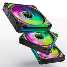 Cosmiq-Black 120Mm PC RGB Fans FDB Computer Case Fans, 5V 3-PIN Connector Daisy  picture