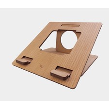 NIB Logitech Portable Wooden Laptop Stand picture