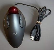 Logitech T-BC21 TrackMan Marble USB Optical Trackball Mouse Ambidextrous PC Mac picture