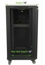 NavePoint 15U Wall Mount Network Server Cabinet Rack  Glass Door Lock w/ Casters picture