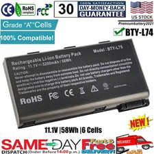 ✅6 Cells Battery BTY-L74 BTY-L75 for MSI A5000 A6000 A6200 A7200 957-173XXP-101 picture