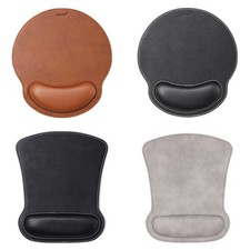 Leather Mouse Pad with Wrist Rest Support & Non-Slip Base , Durable Ergonomic  picture