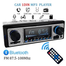 1 DIN Car Stereo Radio Bluetooth FM MP3 USB SD AUX In-Dash 12V Multimedia picture