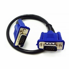 1.6ft 50cm SVGA VGA Monitor 15PIN M/M Male To Male Cable CORD FOR PC TV HDTV picture