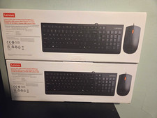 Lenovo 300 USB Wired Keyboard & Mouse Combo Black English QWERTY Copilot picture