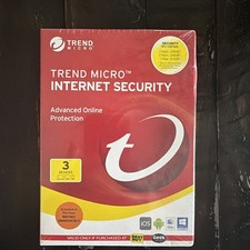 Trend Micro Internet Security + Antivirus 3 Devices Brand New Sealed picture