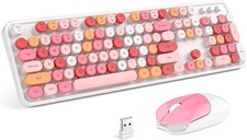 MOFII Wireless Keyboard and Mouse Combo,2.4GHz Retro Full-Size Wireless Keyboard picture