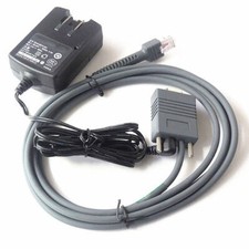 6FT RS232 Serial Cable & AC Power Adapter for Motorola Symbol LS2208 Scanner picture