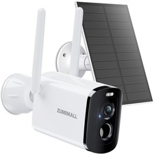 ZUMIMALL 2K Solar Security Cameras Wireless Outdoor White - Solar Cam picture