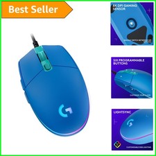 Logitech G203 Gaming Mouse - Wired, 8000 DPI Optical Sensor, RGB Lightsync picture