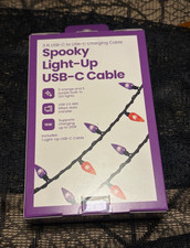 VIRAL Spooky Light-Up USB-C Cable- Orange and Purple Lights picture