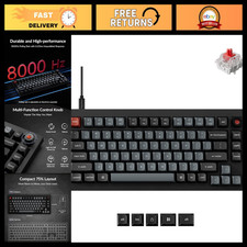 Custom Mechanical Keyboard 75% Wired, 8000Hz Ultra-Low Latency, RGB, Hot-Swappab picture