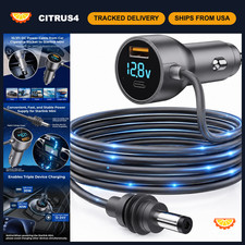 3-in-1 Mini Car Adapter & Charger, 12V-48V DC Power Cable, 30W USB-A, 72W Supply picture