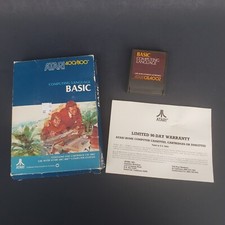 Vintage 1979 Atari Basic Computing Language Cartridge CXL4002 with Box & Insert picture
