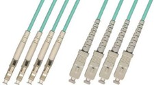 Direct Burial Outdoor LC SC 4 Strand Fiber Optic Cable 10GB Multimode 50/125 30M picture
