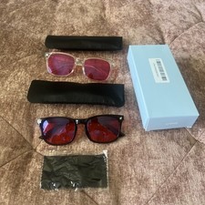 Blocking Gaming Glasses Blue Green Light for Computer Sleeping, Dual Coatings Re picture