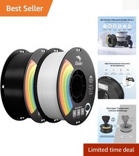 2-Pack 2KG  PLA+ Filament - Tough, Clog-Free Black & White 3D Print picture