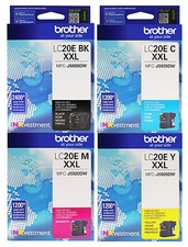 GENUINE NEW Brother LC20E Ink Cartridge 4-Pack picture