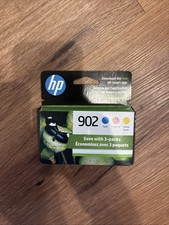 HP 902 Tri-Color Ink Cartridges Cyan Magenta Yellow Exp 3/25 NEW SEALED picture