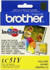 NEW GENUINE Brother LC51Y Yellow Ink Cartridge (Brother LC-51Y) LC51 picture