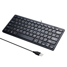78-Key Wired USB Mini Keyboard Black with Cover for Mac Windows 28x12x1.8cm picture