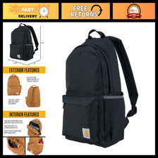 Classic 21L Black Backpack | Water-Resistant Laptop Bag with 15