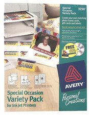 Avery 3250 Special Occasion Variety Pack Ink Jet New Cards Labels picture