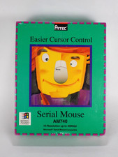 Artec Serial Wired Mouse AM740 Vintage New In Box 1994 Microsoft Compatible picture