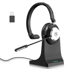 Wantek Bluetooth Headset with Microphone for PC, USB Dongle, Charging Base picture
