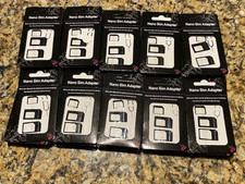 Nano SIM Card to Micro Standard Adapter LOT 100 Converter Set 4 in 1 NEW Iphone picture