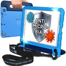 For Apple iPad Mini 5 4 Case Blue Kids Anti Microbial EasyGrab by Pure Sense picture