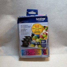 Genuine Brother LC75XL Cyan Magenta Yellow 3PK Ink Cartridges READ DESCRIPTION picture