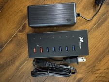 Xcellon SH7-5H2HC-2 7 Port Powered Aluminum USB 3.0 Hub and Charger picture
