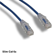 Kentek Blue 25ft Ultra Slim Cat6A Patch Cable 28AWG UTP Snagless Ethernet LAN picture