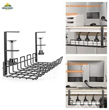 Under Desk Cable Management Tray 14.9 Inch Portable Easy Installation picture