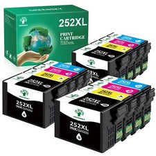 4-10P T252XL 252 XL 252XL Ink Cartridge For Epson WorkForce WF7610 WF7710 WF7110 picture