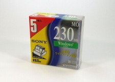 5x Unopened box packaged Sony 3.5inch 230MB Rewritable MO Disk / Windows format picture
