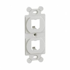 (1-PACK) PANDUIT 106 Module Frame Duplex/Mini Com, Off White, 2 Ports, CF1062IWY picture