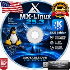MX-Linux 25.3 KDE Bootable DVD Live/Installer | 64-Bit | UEFI/Legacy | Fast Ship picture