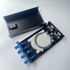 4-Port ODF Fiber Termination Box SC Patch Panel Rack Mount Fiber Optic Equipment picture