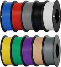 Kingroon PLA 3D Printer Filament, 10 Rolls, Dimensional Accuracy +/- 0.02 mm, 10 picture