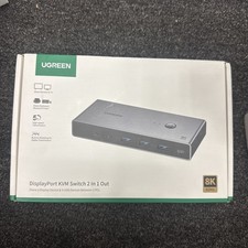 UGREEN Displayport KVM Switch, 2 In 1 Out, DP1.4 with 4 USB 3.0 Ports TV PC 8K picture