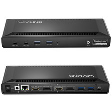 2 Monitor DisplayLink Docking Station Dual 5K/4K@60Hz Display Hub 2HDMI 2DP picture