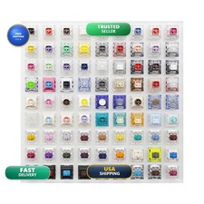 KPREPUBLIC Kailh 81 Switch Tester with Acrylic Base Blank Keycaps Box Cream picture