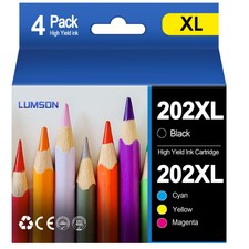 202XL 4PK Ink Replacement for Epson WF-2860 XP-5100 (Black/Magenta/Cyan/Yellow) picture