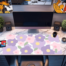 Floral Pattern Mouse Pad Lilac Super Large Gaming Mousepad Cute Cartoon Art Of picture