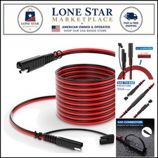 15ft SAE Power Extension Cable 14AWG for Secure Battery Charging Connections picture