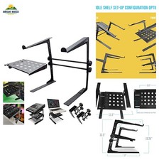 Two-Tier Adjustable DJ Stand for Controllers Laptops 20lbs Max Portable picture