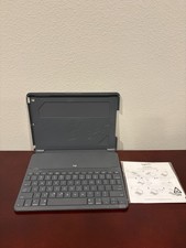Logitech Slim Folio Bluetooth Keyboard Case iPad 5th 6th Gen Y-R0051 Gray picture